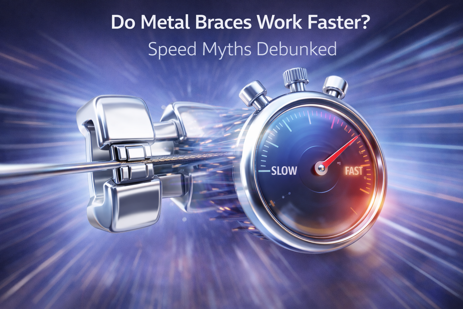 Metal braces speed myth illustration