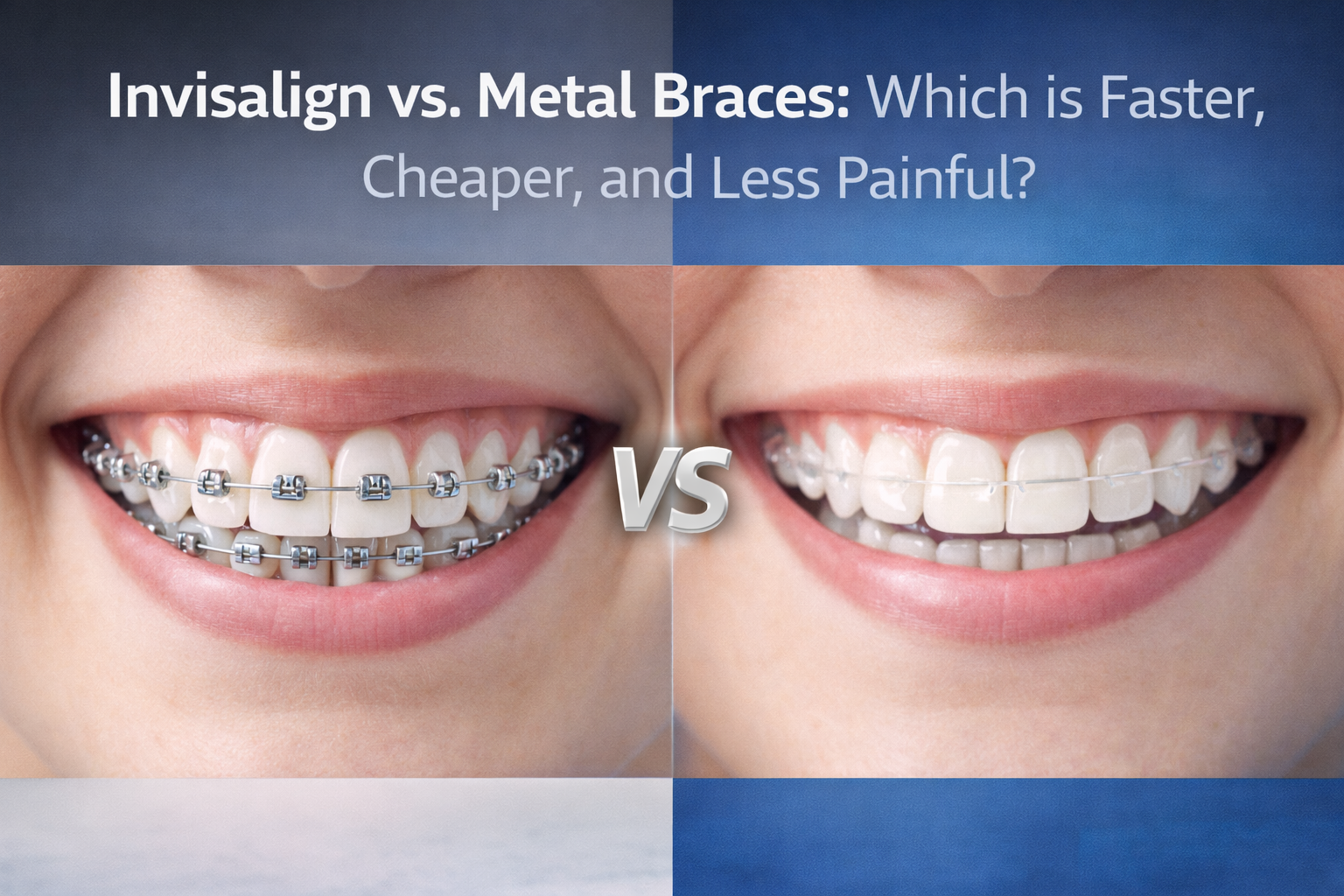 Metal Braces vs Invisalign comparison